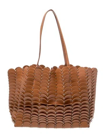 Pre-owned Rabanne Leather Shoulder Bag In Brown