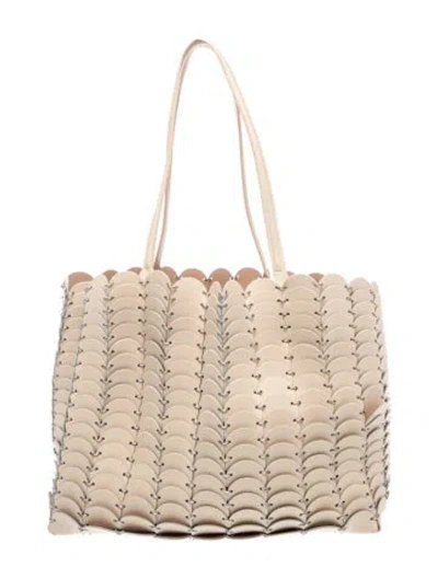Pre-owned Rabanne Leather Shoulder Bag In Neutrals