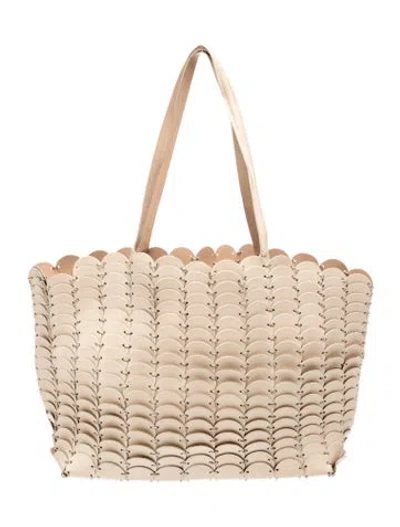 Pre-owned Rabanne Leather Shoulder Bag In Neutrals