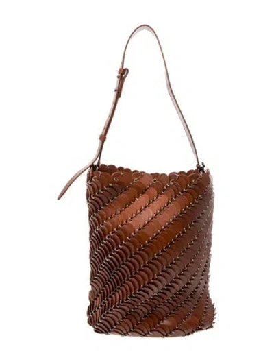 Pre-owned Rabanne Leather Shoulder Bag W/ Tags In Brown