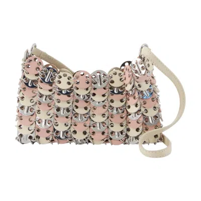 Rabanne Shoulder Bag  Leather Silver In Multi