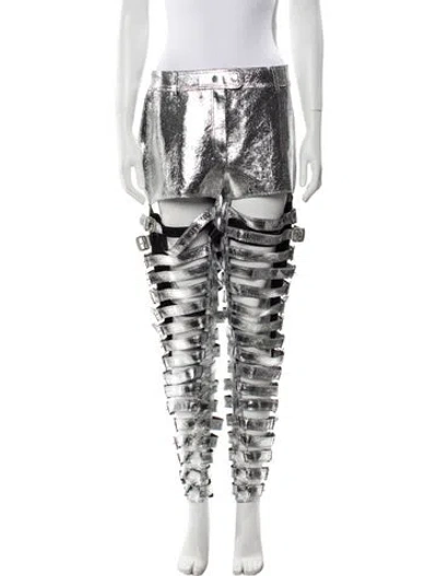 Pre-owned Rabanne Leather Skinny Leg Pants W/ Tags