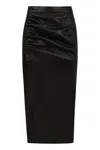 RABANNE RABANNE LEATHER SKIRT