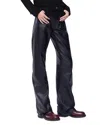Rabanne Flare Lambskin Leather Pants In Black