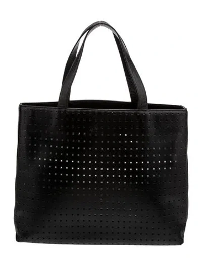 Pre-owned Rabanne Leather Top Handle Bag In Black