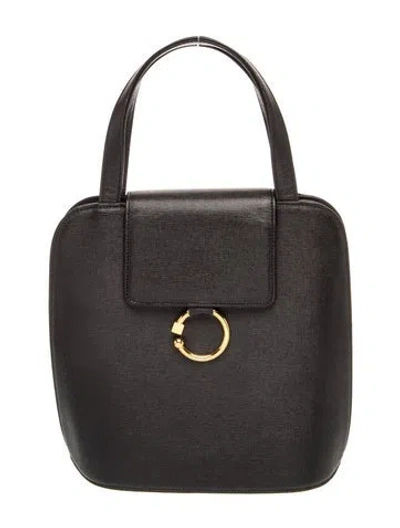 Pre-owned Rabanne Leather Top Handle Bag In Black