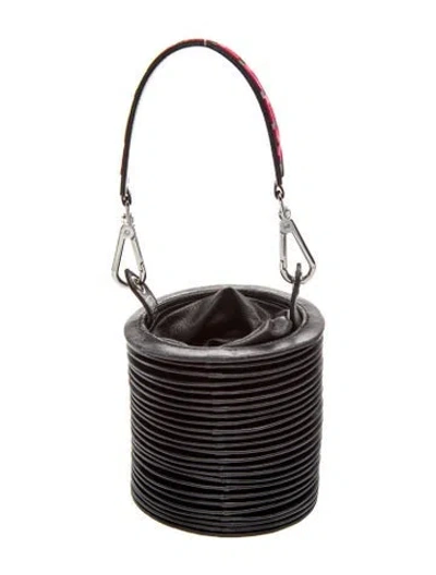 Pre-owned Rabanne Leather Top Handle Bag In Black