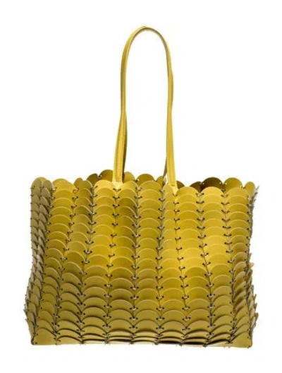 Pre-owned Rabanne Leather Tote In Green