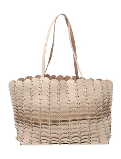 Pre-owned Rabanne Leather Tote In Neutrals