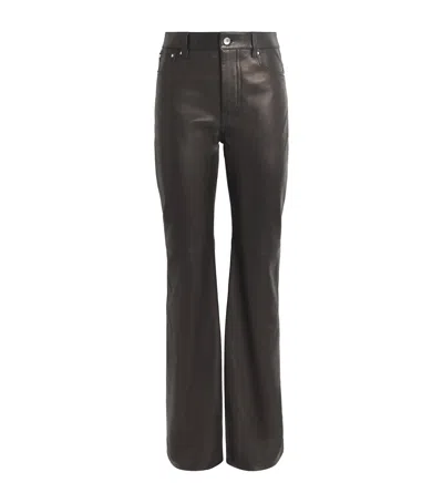 Rabanne Leather Trousers In Black