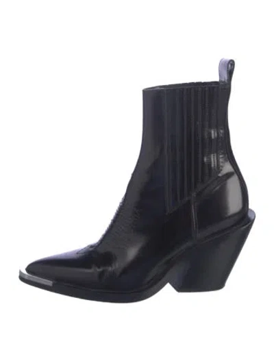 Pre-owned Rabanne Leather Western Boots In Blue