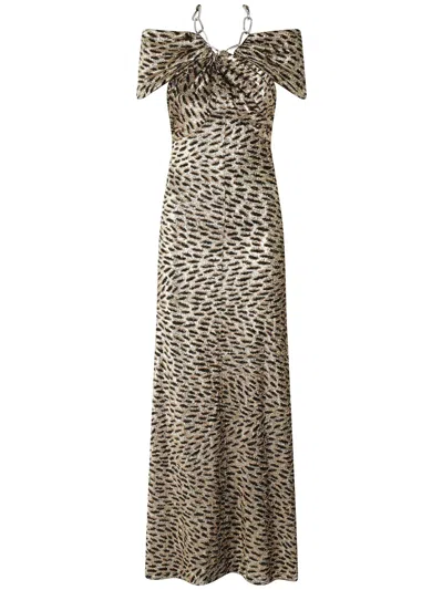 Rabanne Leopard-print Dress In 褐色