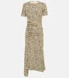 Rabanne Leopard-print Jersey Midi Dress In Leopard Natural Movida