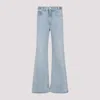 Rabanne Flared High-waisted Blue Denim Jeans In Light Blue