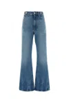 Rabanne High Waist Denim Trousers In Blue