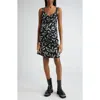 Rabanne Lily Of The Valley Print Corset Dress In Muguet Noir