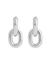 Rabanne Link Double Hoop Earrings In Metallic