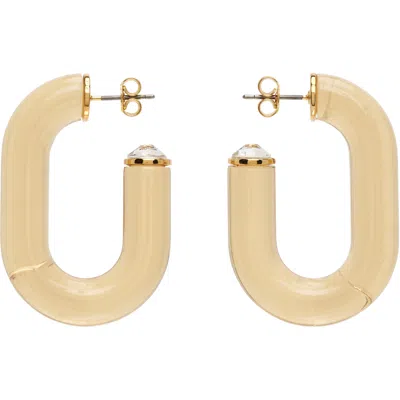 Rabanne Link Earrings In Brown