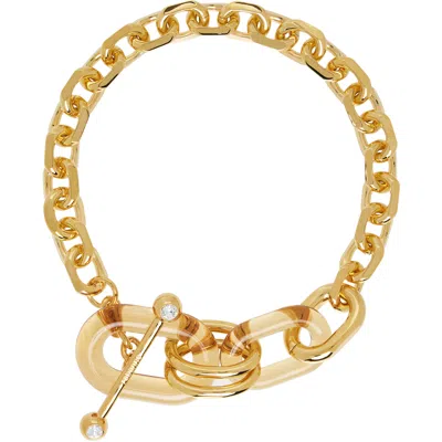 Rabanne Link Necklace In P702 Ocre