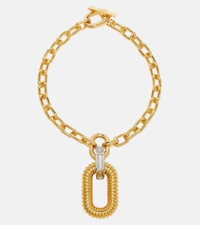 Rabanne Link Xl Pendant Necklace In Gold
