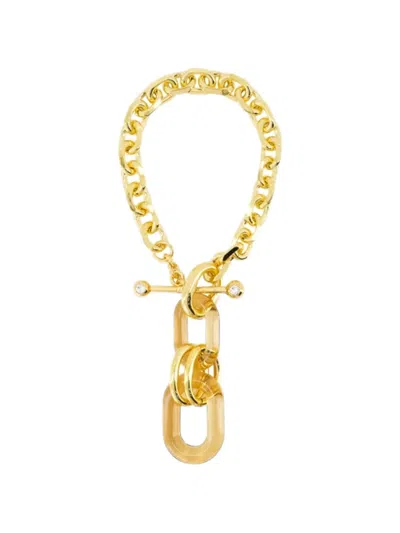 Rabanne Link-pendant Toggle-fastening Necklace In Gold