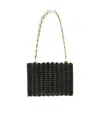 Rabanne Logo Black Gold In Black