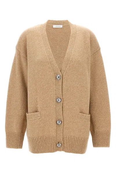 RABANNE RABANNE LOGO BUTTON CARDIGAN