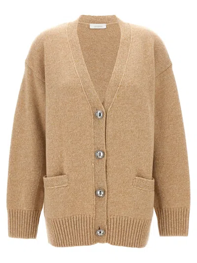 RABANNE LOGO BUTTON CARDIGAN