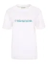 Rabanne Logo-detail Crew-neck T-shirt In White