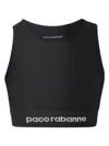 Rabanne Black Sports Bra With Elastic Band In Black