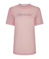 Rabanne Logo-embellished Round-neck T-shirt In Nude