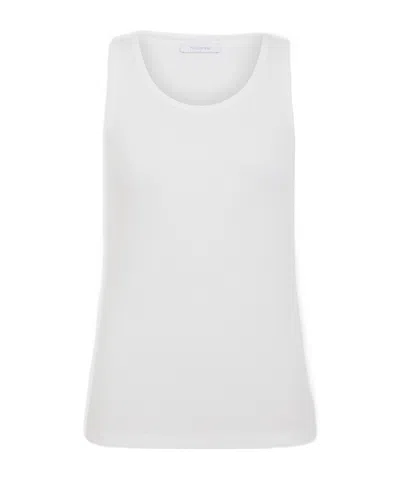 Rabanne Logo-embroidered Tank Top In White