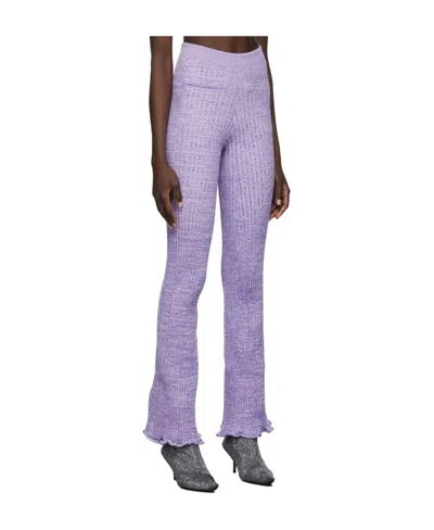 RABANNE LOGO HIGH-RISE KNITTED PANTS