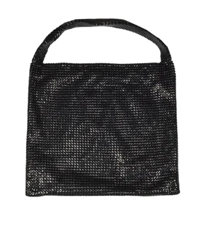 Rabanne Logo Illuminated Handbag In Black