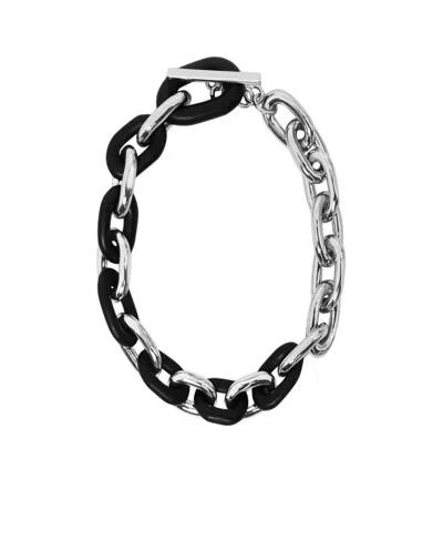 Rabanne Logo Necklace In Black