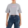 Rabanne Logo Print Cropped Cotton T-shirt
