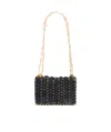 Rabanne Logo Shoulder Bag In Black
