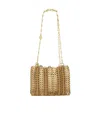 Rabanne Logo Shoulder Bag In Brown