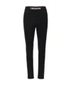 Rabanne Logo-waistband High-waisted Leggings In Black
