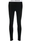 Rabanne Logo Tape Leggings In 黑色