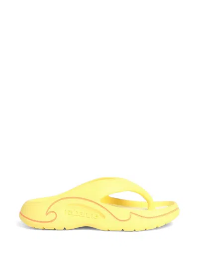 Rabanne Logo-embossed Flip-flops In Black