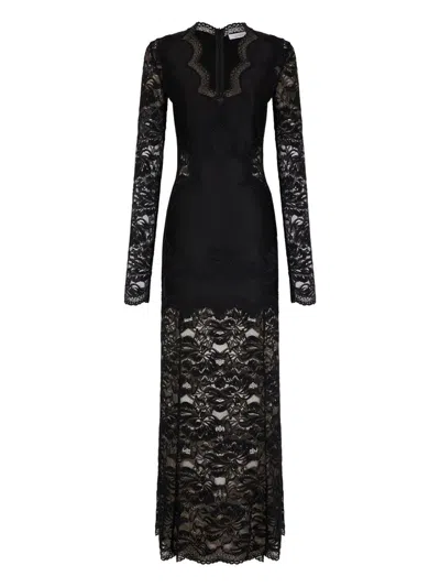 Rabanne Long Black Lace Dress