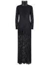 Rabanne Florales Maxikleid Mit Spitzenapplikation In Black