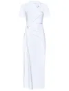 Rabanne White Long Piercing Maxi Dress In White