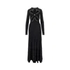 Rabanne Womens Black Embellishmed Cut-out Stretch-woven Maxi Gown In Black