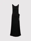 RABANNE RABANNE LONG DRESS WITH DRAPING