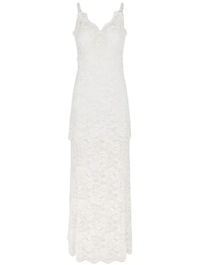 RABANNE RABANNE LONG DRESS WITH EMBROIDERY
