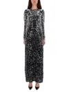 Rabanne Long Dress With Sequins In Black