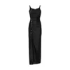 Rabanne Viscose Jersey Side Stud Midi Dress In Black