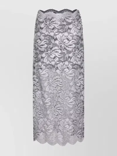 RABANNE LONG FLORAL LACE SKIRT
